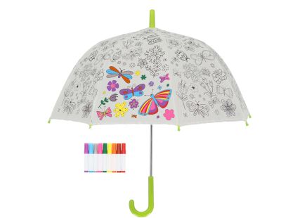 Parapluie enfant à colorier 70 cm (Papillons)