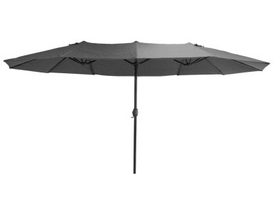 Parasol en acier 4.5x2.7 m Ovale (Gris)