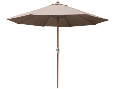 Parasol en bois 300 cm avec manivelle Holly (Taupe)