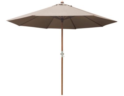 Parasol en bois 350 cm avec manivelle June (Taupe)