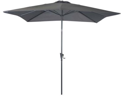 Parasol carré en aluminium avec manivelle 2,5m Tilt (Gris)