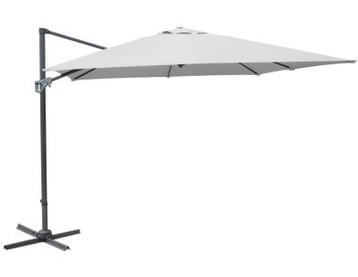 KESSER® Parasol Déporté De Jardin 350cm 360° En Aluminium ávec Housse Et Manivelle Et Support