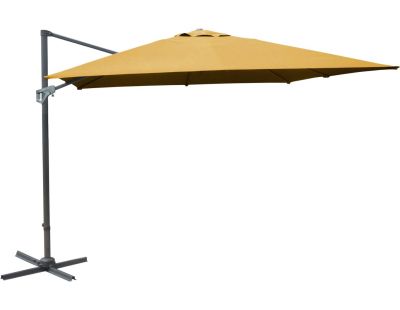 Parasol déporté en aluminium 3x3m Dom (Curry)