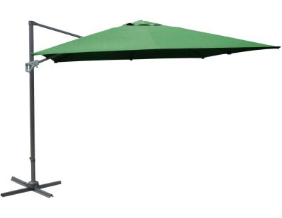 Parasol déporté en aluminium 3x3m Dom (Vert)