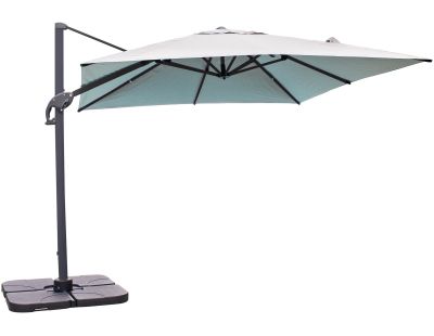 Parasol déporté en aluminium et toile polyester Sevilla 2.5 x 2.5 cm (Anthracite)