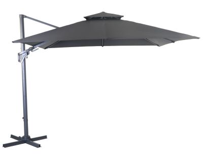 Parasol déporté inclinable et orientable Bioclim 3 x 3 m (Gris)