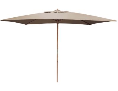Parasol avec mât en bois 300x200 cm Ori (Taupe)