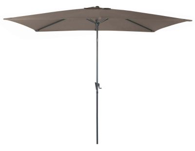 Parasol aluminium avec manivelle 3x2m Tilt (Taupe)