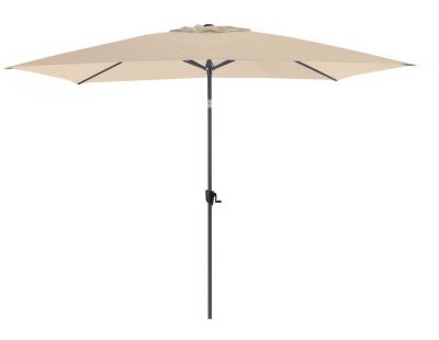 Parasol terrasse inclinable 3x2 m (Gris et écru)