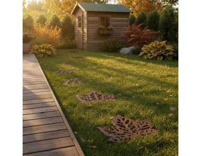 Pas japonais en fonte Feuilles (Lot de 3)