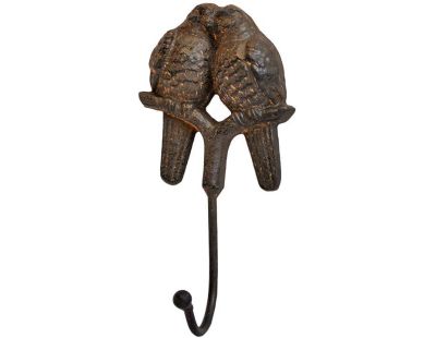 Patère couple d'oiseaux 10 x 5 x 20 cm