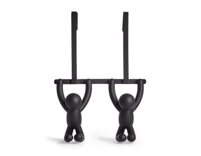 Patère double de porte Buddy (Noir)