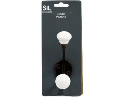 Patère en fer 2 têtes Vintage (Bronze)