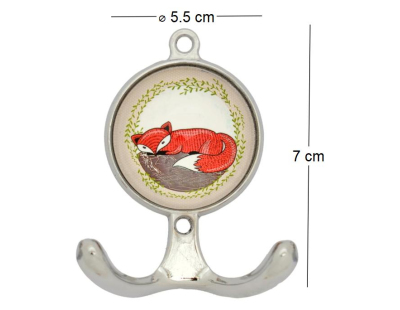 Patère en métal et céramique Fox
