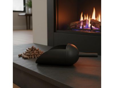 Pelle à pellets incurvée en acier galvanisé