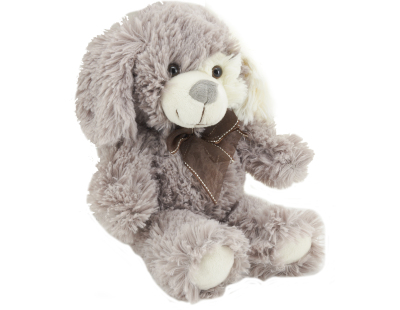 Peluche chien en acrylique gris (20 cm)