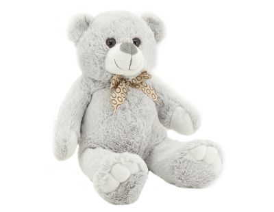 Peluche ours en acrylique gris (30 cm)