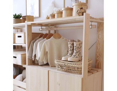 Penderie en pin massif Nova (76.5 x 38.5 x 110 cm)