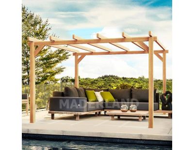 Pergola en bois lamellé-collé Linares (400 x 400 cm)