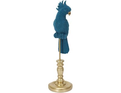 Perroquet décoratif en résine 37 cm (Bleu)