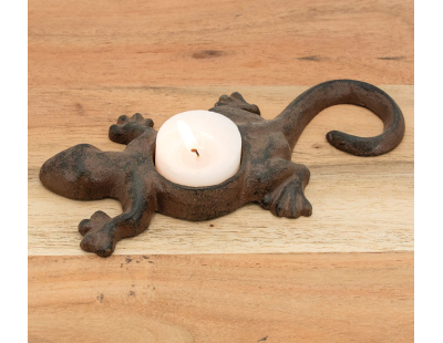 Photophore Lézard en fonte