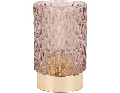 Photophore avec bougie led Diamond (Ambre)