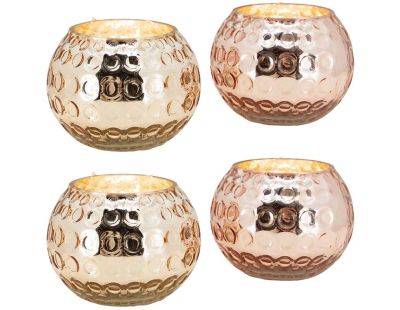 Photophore boule en verre antique (Lot de 4)