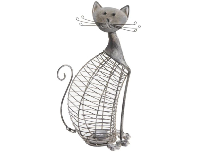 Photophore métal chat