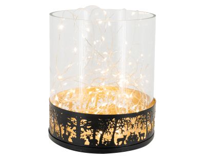 Photophore en métal et verre (Fôret)