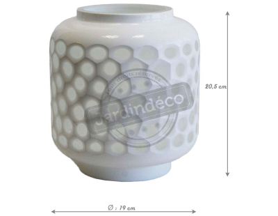 Photophore nid d'abeille en verre teinté