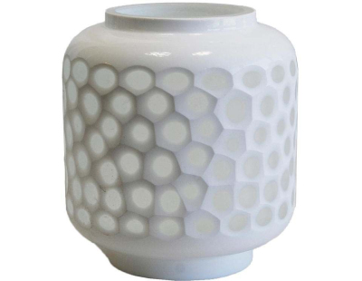 Photophore nid d'abeille en verre teinté