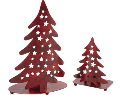 Photophore sapin de Noël en métal (Taille 2)