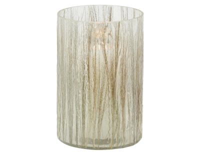 Photophore Herbes en verre doré (H 18)