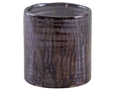 Photophore en verre teinté violet