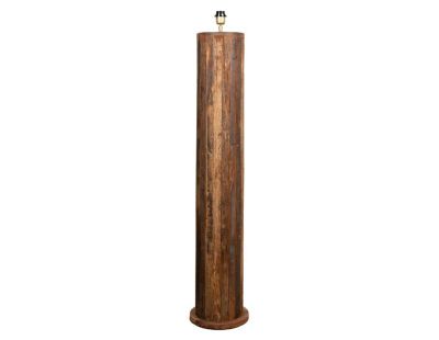 Pied de lampe en bois recyclé (H130)