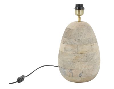 Pied de lampe ovale en manguier