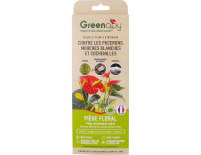 Pièges d'interieur chromatiques floral englués spécial pucerons - mouches - aleurodes