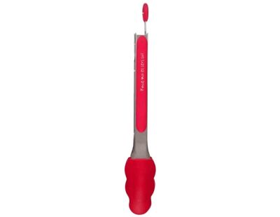 Pince de cuisine en silicone coloré (Rouge)