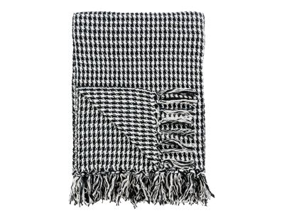 Plaid Pied-de-poule en coton