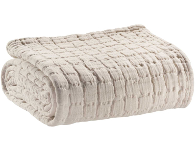 Plaid en coton Swami 130 x 200 cm (Lin)