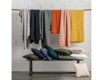 Plaid en coton Swami 130 x 200 cm (Lin)