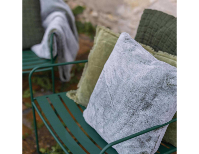 Plaid en coton Swami 130 x 200 cm (Olive)
