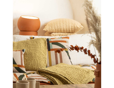 Plaid en coton Swami 130 x 200 cm (Sable)