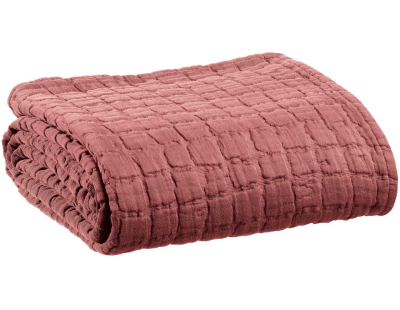 Plaid en coton Swami 130 x 200 cm (Sienne)