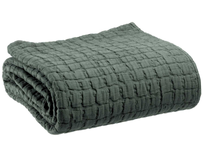Plaid en coton Swami 130 x 200 cm (Thym)