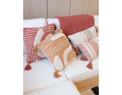 Plaid 100% coton 130 x 170 cm (Terracotta)