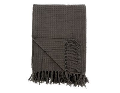 Plaid 100% coton 130 x 170 cm (Chocolat)