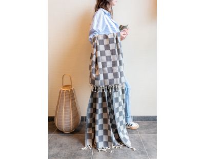Plaid en coton damier