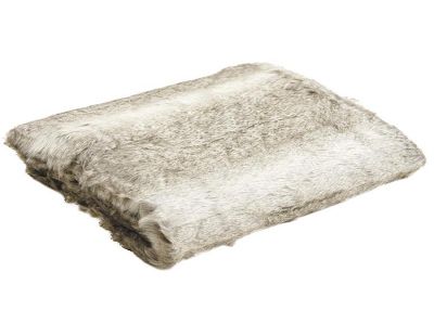 Plaid en fausse fourrure (Gris)