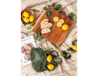 Plaid à rayures en coton